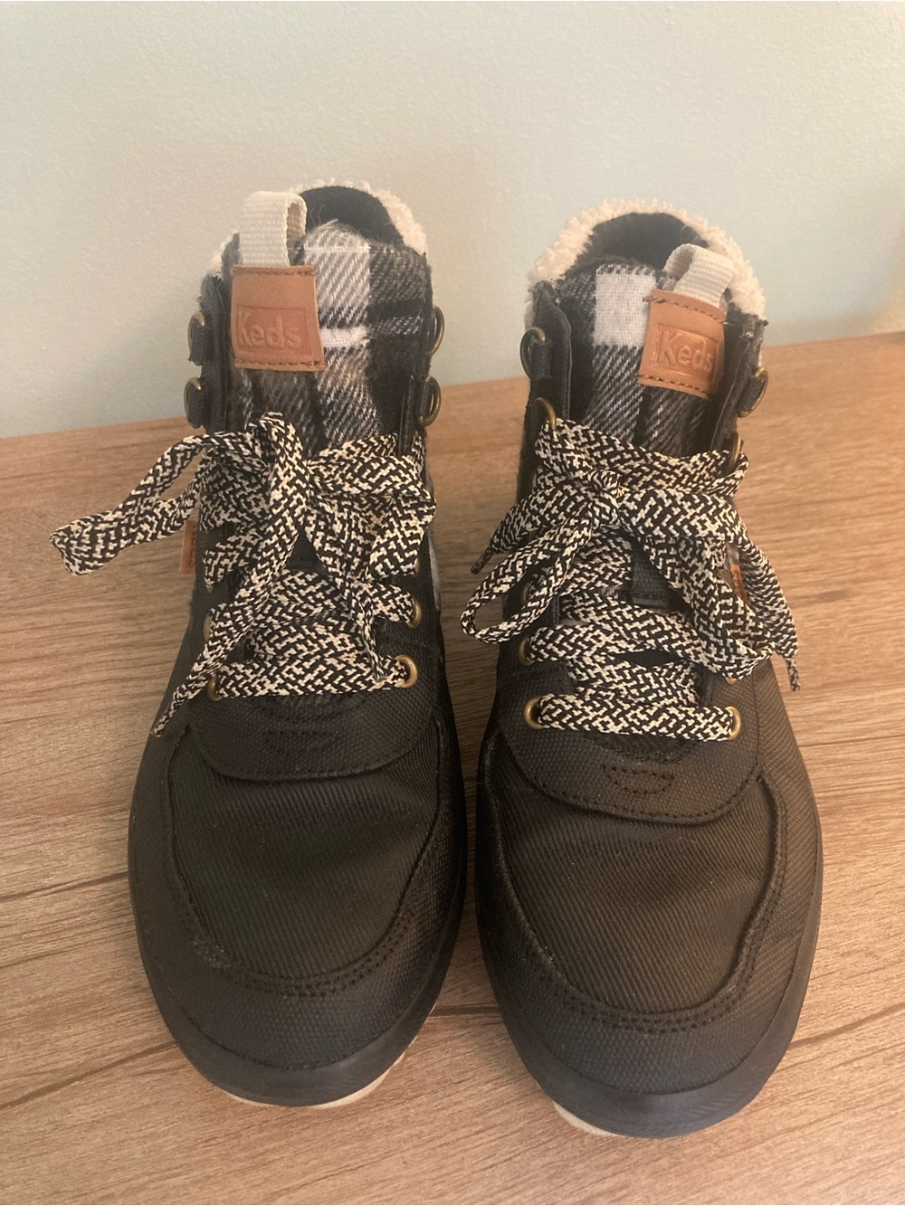 Keds Plaid Sherpa-Lined Sneakers - Picture 3 of 5